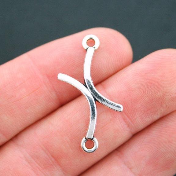 8 breloques de ton argent antique connecteur - SC1560