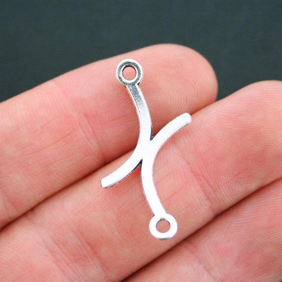 8 breloques de ton argent antique connecteur - SC1560