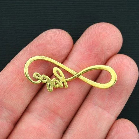 8 Infinity Antique Gold Tone Charms  - GC276