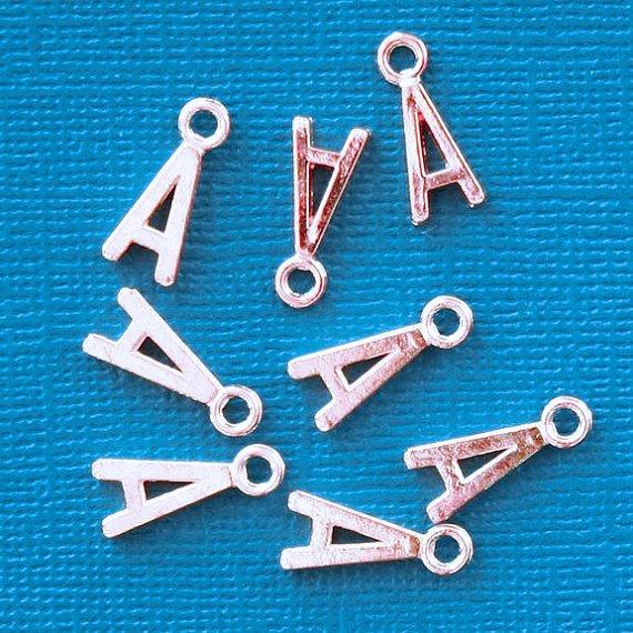 8 Letter Charms - Antique Silver Tone Charms - Choose Your Letter!