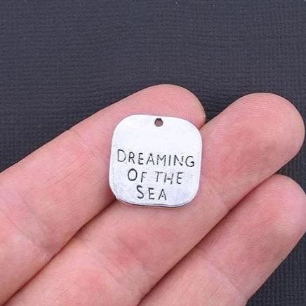 8 Dreaming Of The Sea Antique Silver Tone Charms - SC2329