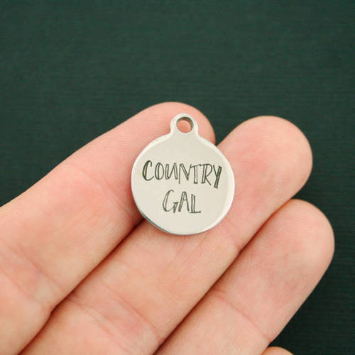 Country Gal Stainless Steel Charms - BFS001-0082