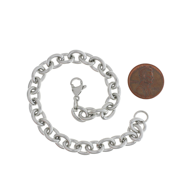 Stainless Steel Cable Chain Bracelet 7" - 2mm - 1 Bracelet - N368