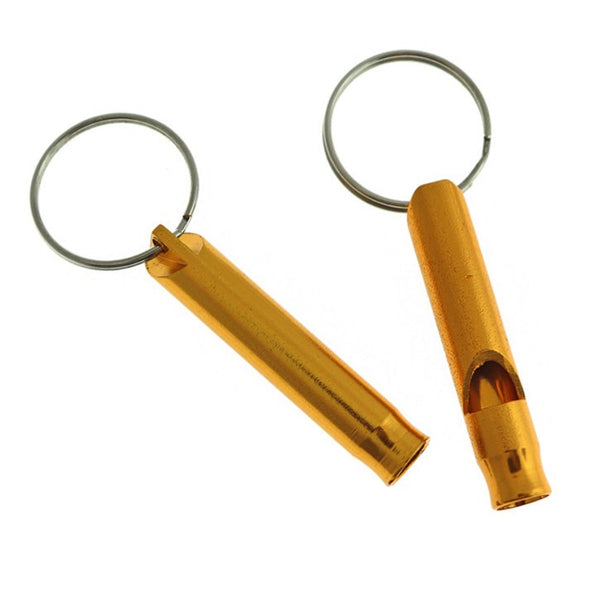 Gold Aluminum Whistles - 4 Pieces - Z316