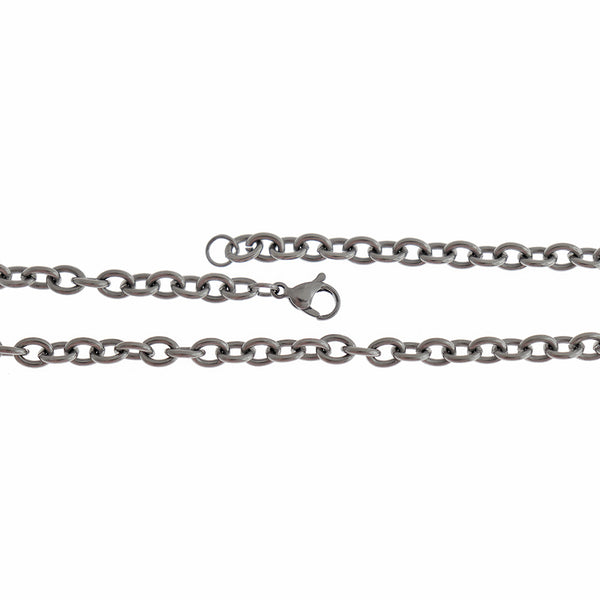 Collier Chaîne Câble Acier Inoxydable 21" - 5mm - 1 Collier - N147