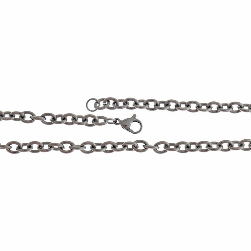 Stainless Steel Cable Chain Necklace 21" - 5mm - Choose Your Quantity!