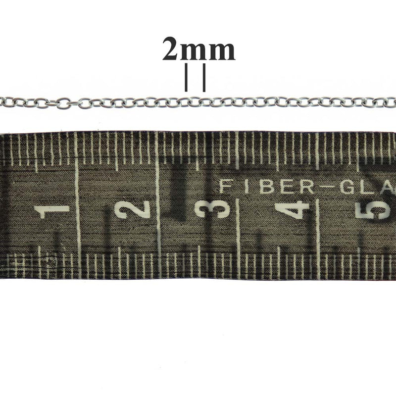 Chaîne de câble en acier inoxydable en vrac 32 pieds - 1,5 mm - FD119