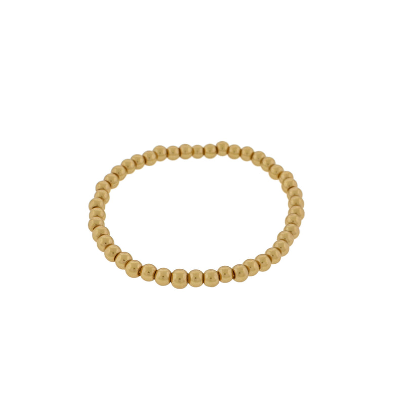 Bracelet Perles Acryliques Rondes - 48mm - Or - 1 Bracelet - BB217