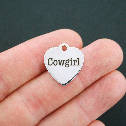 Cowgirl Stainless Steel Charms - BFS011-0084
