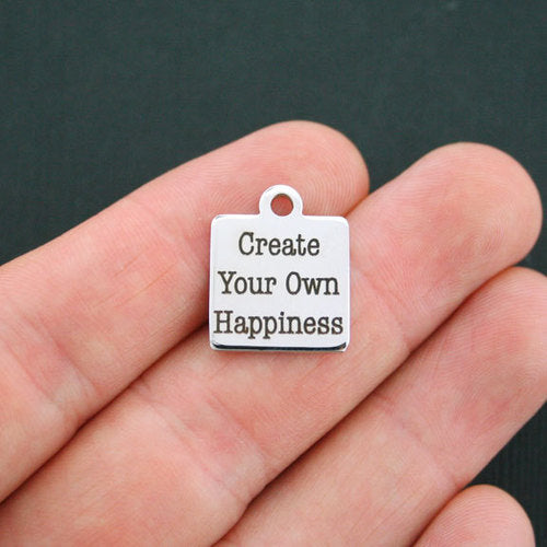 Happiness Stainless Steel Charms - Create your own - BFS013-0086