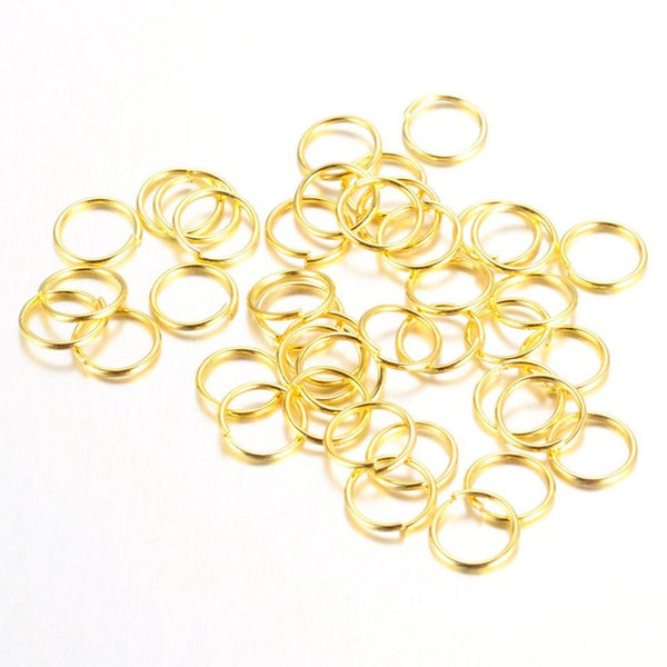 Gold Tone Jump Rings 5mm x 0.7mm - Open 21 Gauge - 500 Rings - J072