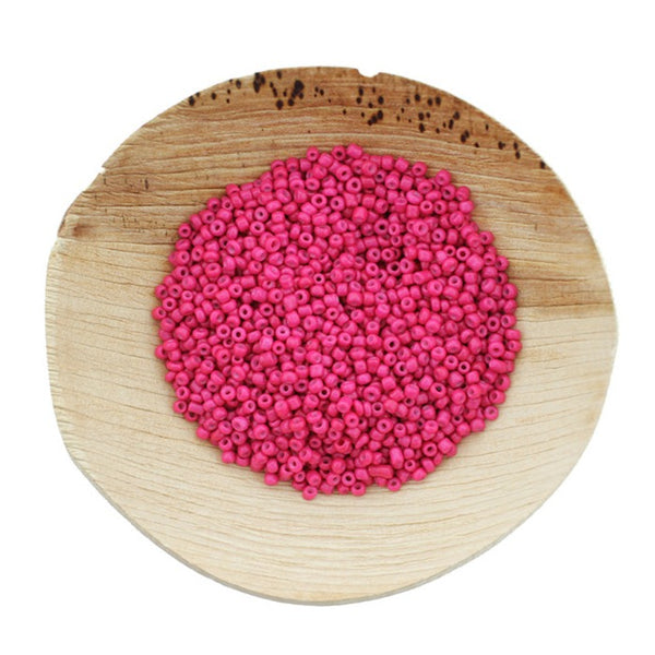Seed Glass Beads 10/0 2mm - Pink - 50g 1200 Beads - BD2514