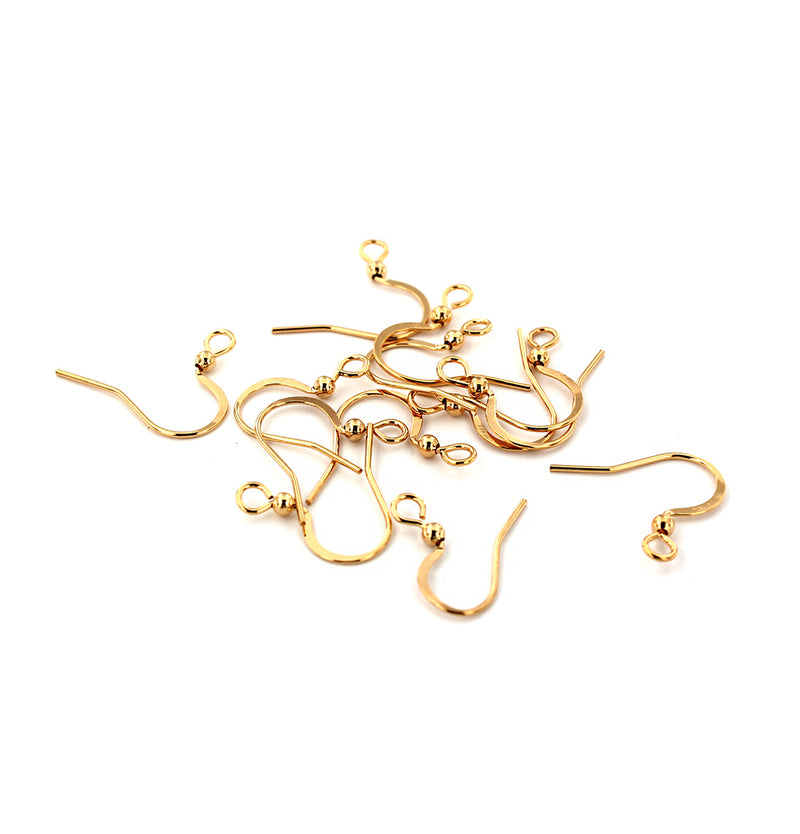 Gold Tone Stainless Steel Earrings - French Style Hooks - 20mm x 19mm - 4 Pieces 2 Pairs - FD717