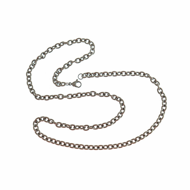 Stainless Steel Cable Chain Necklace 21" - 5mm - Choose Your Quantity!