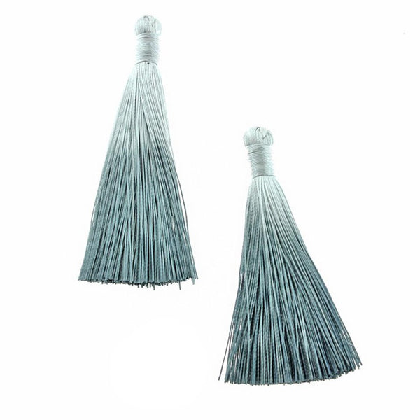 Polyester Tassel 80mm - Ombre Grey - 2 Pieces - TSP160