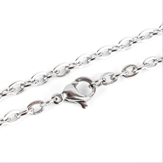 Collier Chaîne Câble Acier Inoxydable 20" - 2mm - 1 Collier - N105