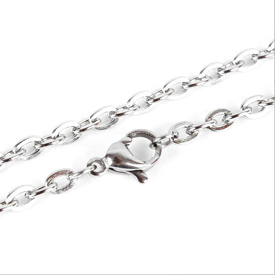 Stainless Steel Cable Chain Necklace 20" - 2mm - 1 Necklace - N105