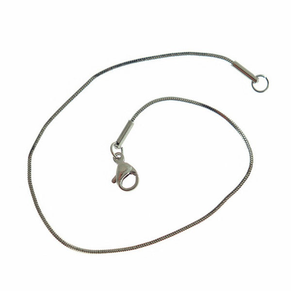 Stainless Steel Snake Chain Bracelet 7" - 1mm - 1 Bracelet - N476