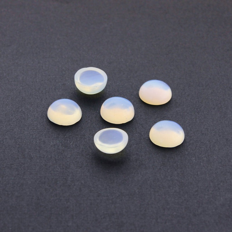 Natural Opalite Gemstone Cabochon Seals 10mm - 4 Pieces - CBD003-D
