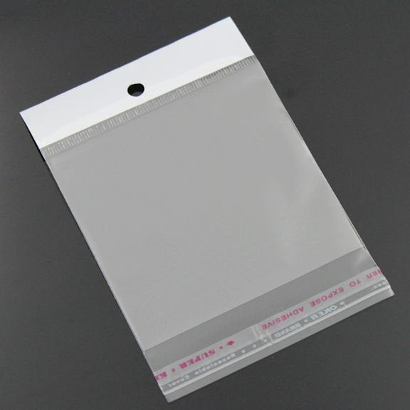 100 Cellophane Bags 110mm x 70mm Self Adhesive Seal - TL012