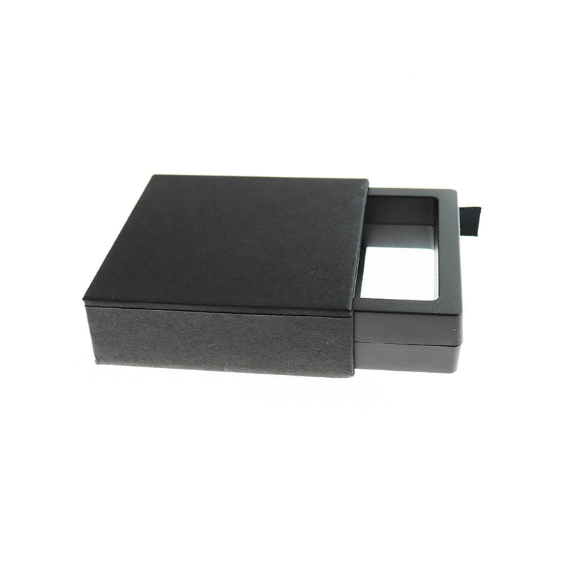 Boîte à Bijoux Noire - Coulissante - 7cm x 7cm - 1 Pièce - TL250