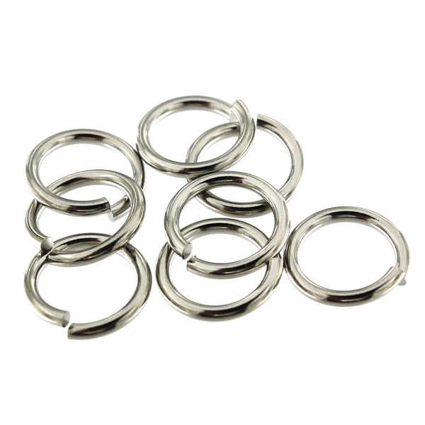 Stainless Steel Jump Rings 14mm - Open 13 Gauge - 50 Rings - J172