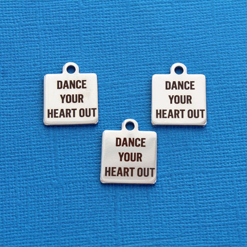 Breloques en acier inoxydable de danse - Your heart out - BFS013-0090