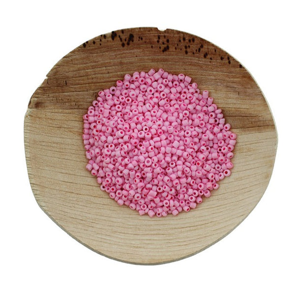Perles de Verre 10/0 2mm - Rose Bébé - 50g 1200 Perles - BD2511