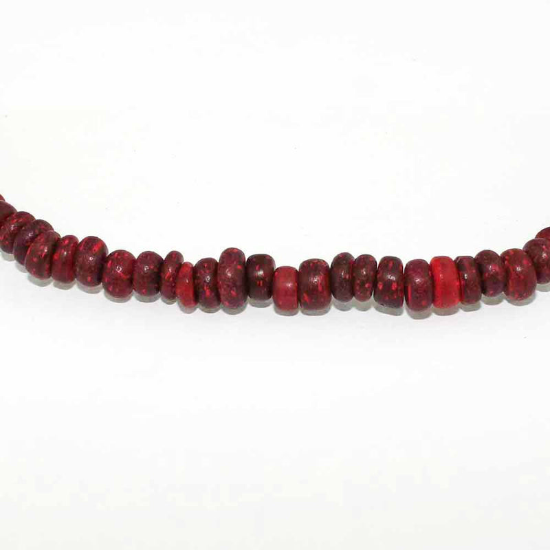 Perles Abacus Noix de Coco 8mm - Rouge - 1 Rang 100 Perles - BD352