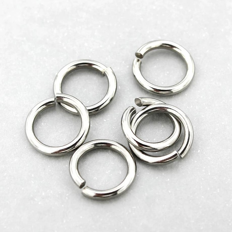 Anneaux en Acier Inoxydable 14mm - Calibre 12 Ouvert - 50 Anneaux - J176