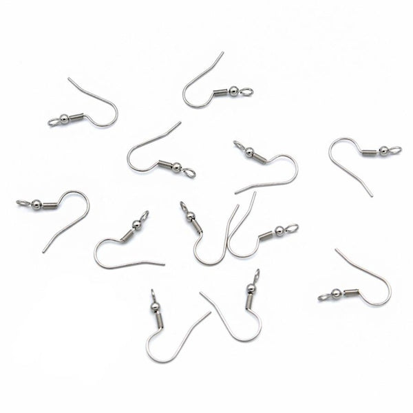 Stainless Steel Earrings - French Style Hooks - 20mm x 18mm - 20 Pieces 10 Pairs - FD991