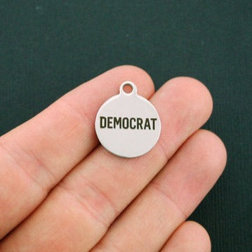Democrat Stainless Steel Charms - BFS001-0094