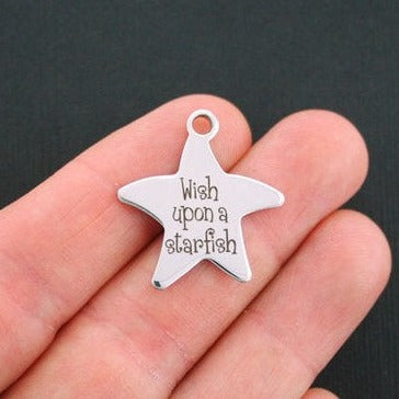 Wish Upon a Starfish Stainless Steel Starfish Charms - BFS019-0956