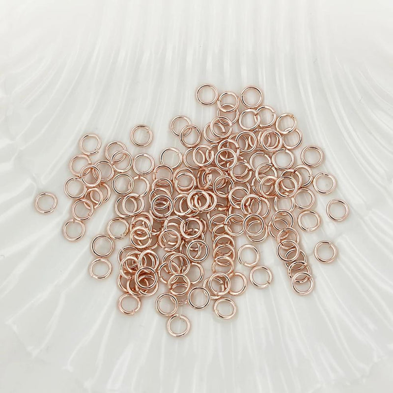 Rose Gold Tone Jump Rings 5m x 0.8mm - Open 20 Gauge - 300 Rings - J101