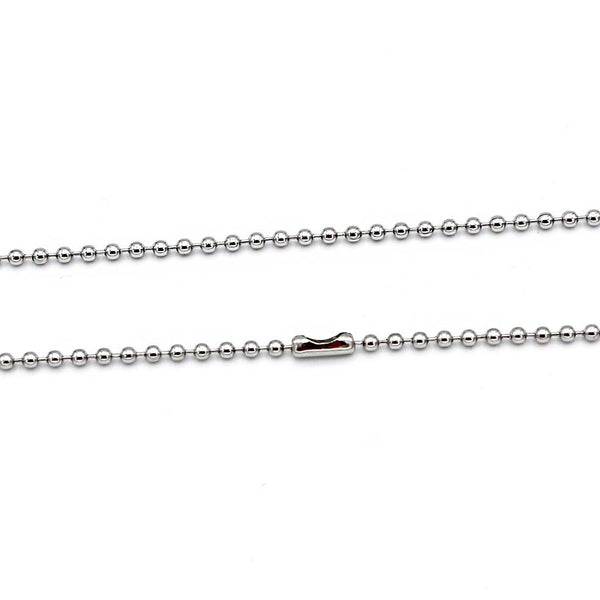 Stainless Steel Ball Chain Necklaces 35" - 2mm - 5 Necklaces - N701