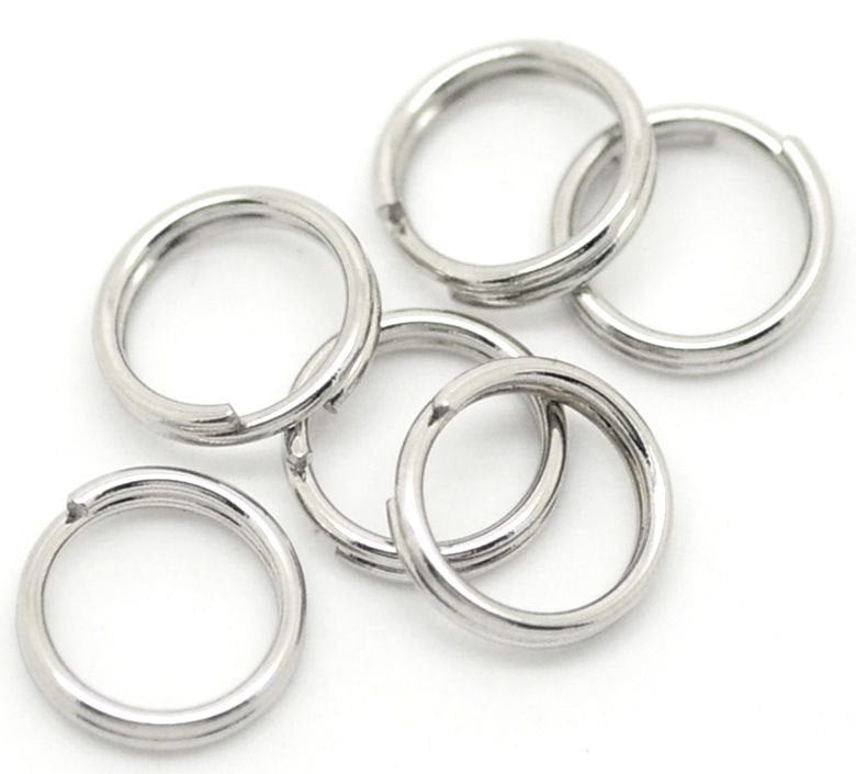 Stainless Steel Split Rings 7mm x 0.7mm - Open 21 Gauge - 500 Rings - SS010