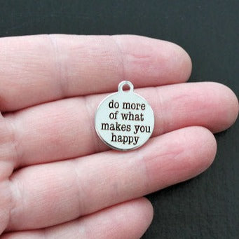 Happiness Stainless Steel Charms - Do more of what makes you happy - BFS001-0097