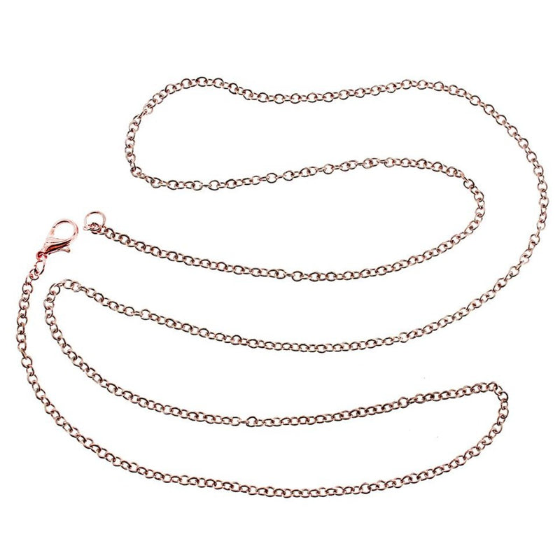 Rose Gold Cable Chain Necklace 30" - 3mm - 1 Necklace - N598