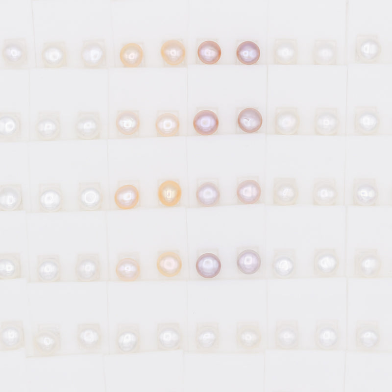 Natural Pearl Earring Studs - 8mm - 2 Pieces 1 Pair - Z1233
