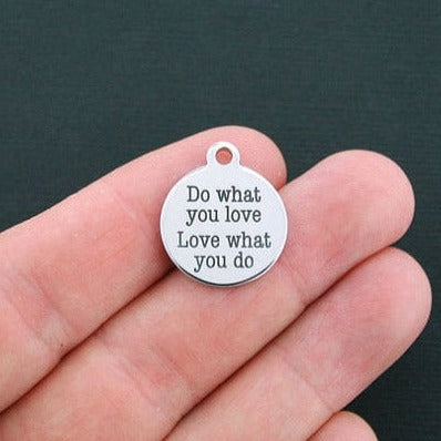 Job Stainless Steel Charms - Do what you love Love what you do - BFS001-0099
