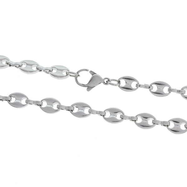 Bracelets de chaîne à maillons en acier inoxydable 7,6 "- 1,5 mm - 5 bracelets - N039
