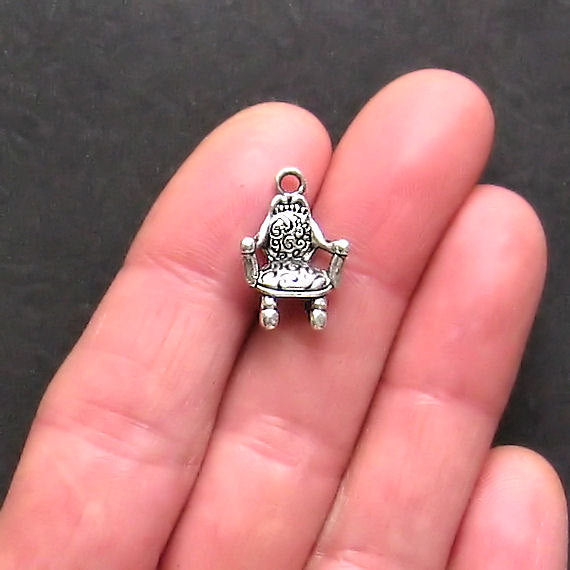 5 breloques de ton argent antique de chaise 3D - SC667