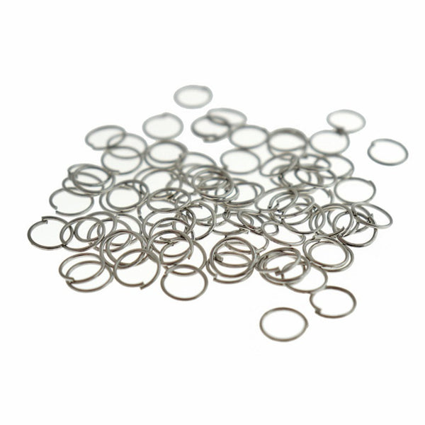 Silver Tone Jump Rings 8mm x 0.7mm - Open 21 Gauge - 500 Rings - J078