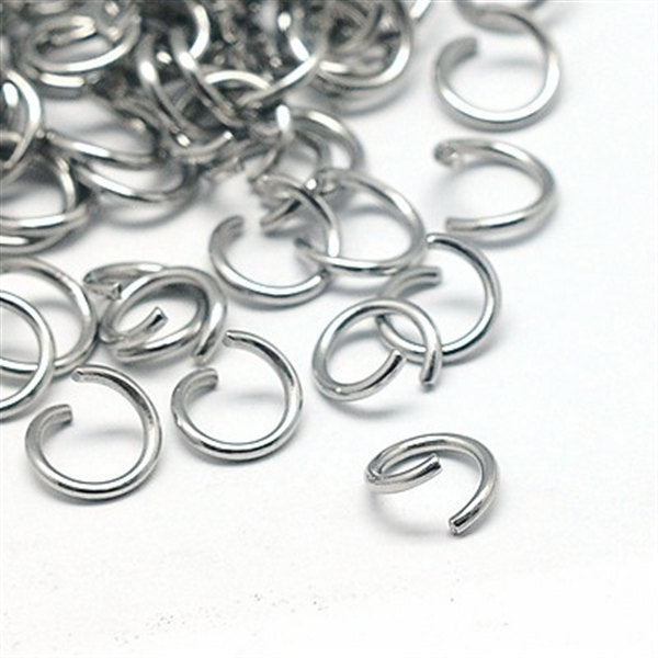 Stainless Steel Jump Rings 5mm x 0.75mm - Open 20 Gauge - 100 Rings - SS005A