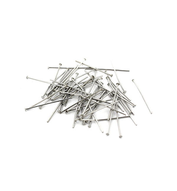 Stainless Steel Flat Head Pins - 25mm - 50 Pieces - PIN051