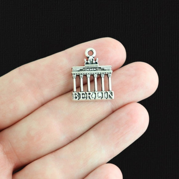 10 Berlin Brandenburg Gate Antique Silver Tone Charms - SC828