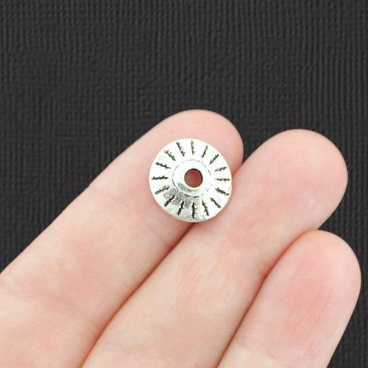 Capuchons de perles de ton argent antique - 14 mm x 2,7 mm - 20 pièces - FD1005
