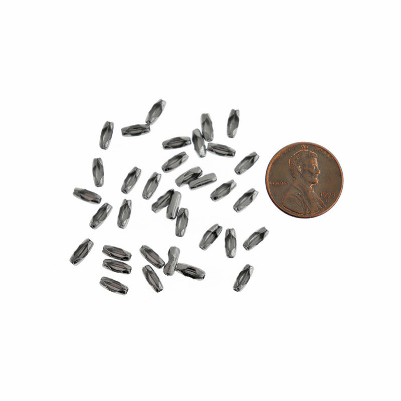 Stainless Steel Ball Chain Connector 7mm x 3mm - 50 Clasps - FD270
