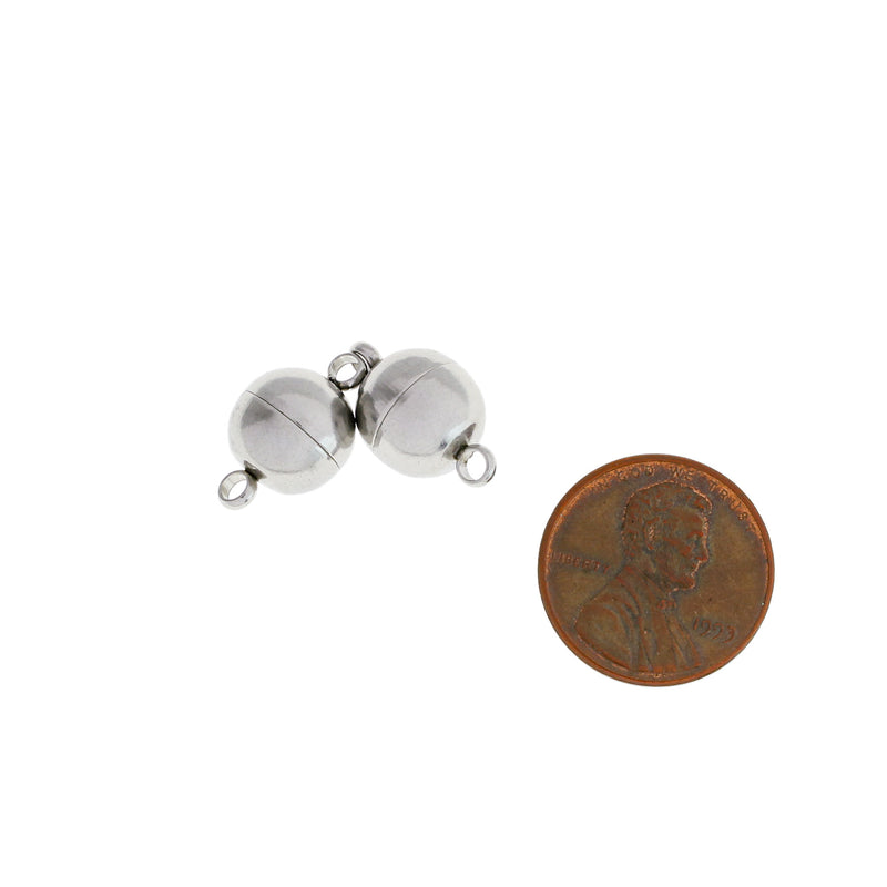 Stainless Steel Magnetic Clasp 15mm x 10mm - 1 Clasp 2 Pieces - FD185
