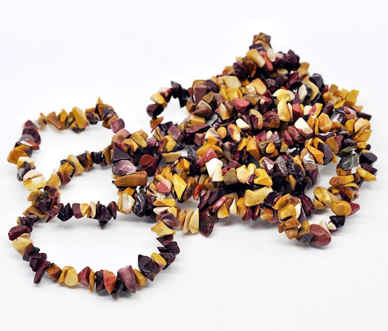 Perles d'agate naturelle à puce 5mm-10mm - Tons de terre chauds - 1 brin 250 perles - BD088
